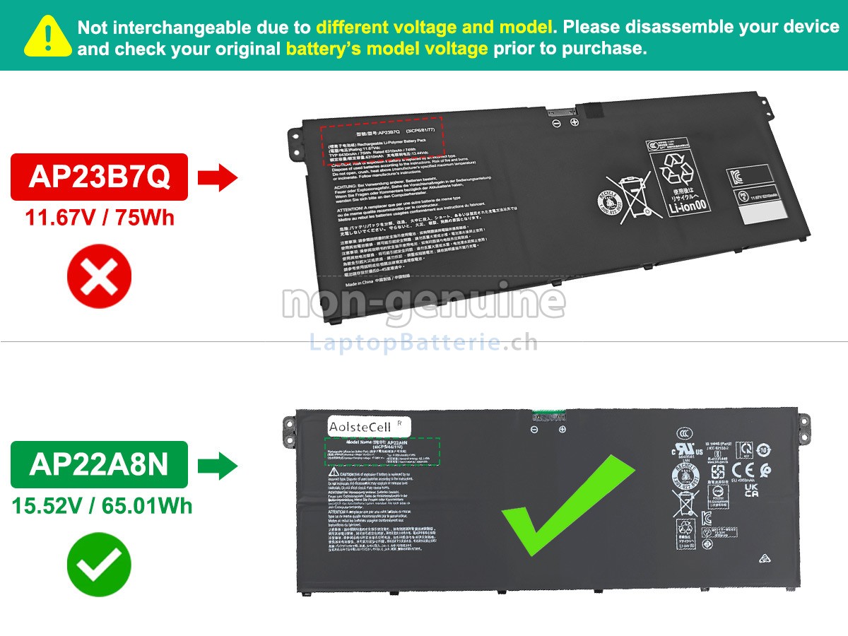 Acer SWIFT 14 AI SF14-61T-R4JP Ersatzbatterie