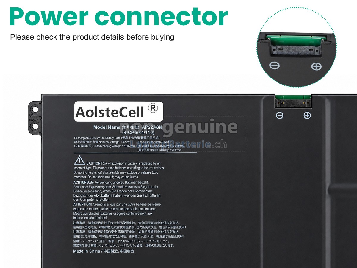 Acer SWIFT 14 AI SF14-61T-R4JP Ersatzbatterie