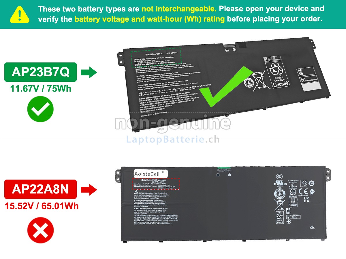 Acer SWIFT 14 AI SF14-61T-R4JP Ersatzbatterie