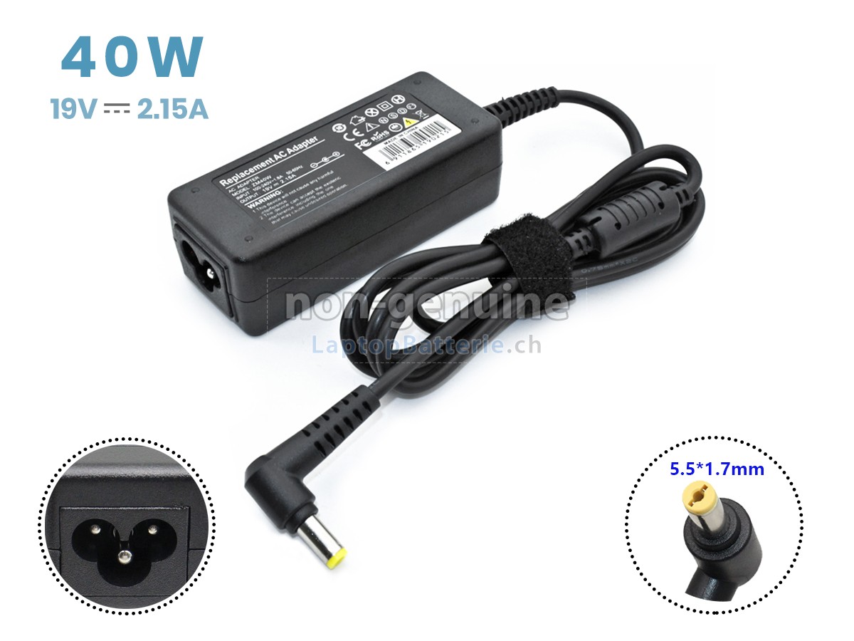 Acer 40W 19V-2.15A YELLOW 5.5*1.7MM Ersatzadapter