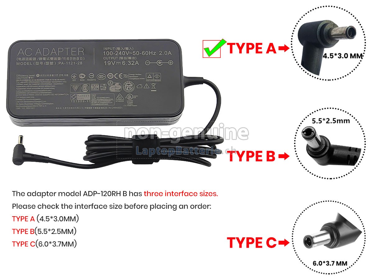 Asus ADP-120RH B Ersatzadapter