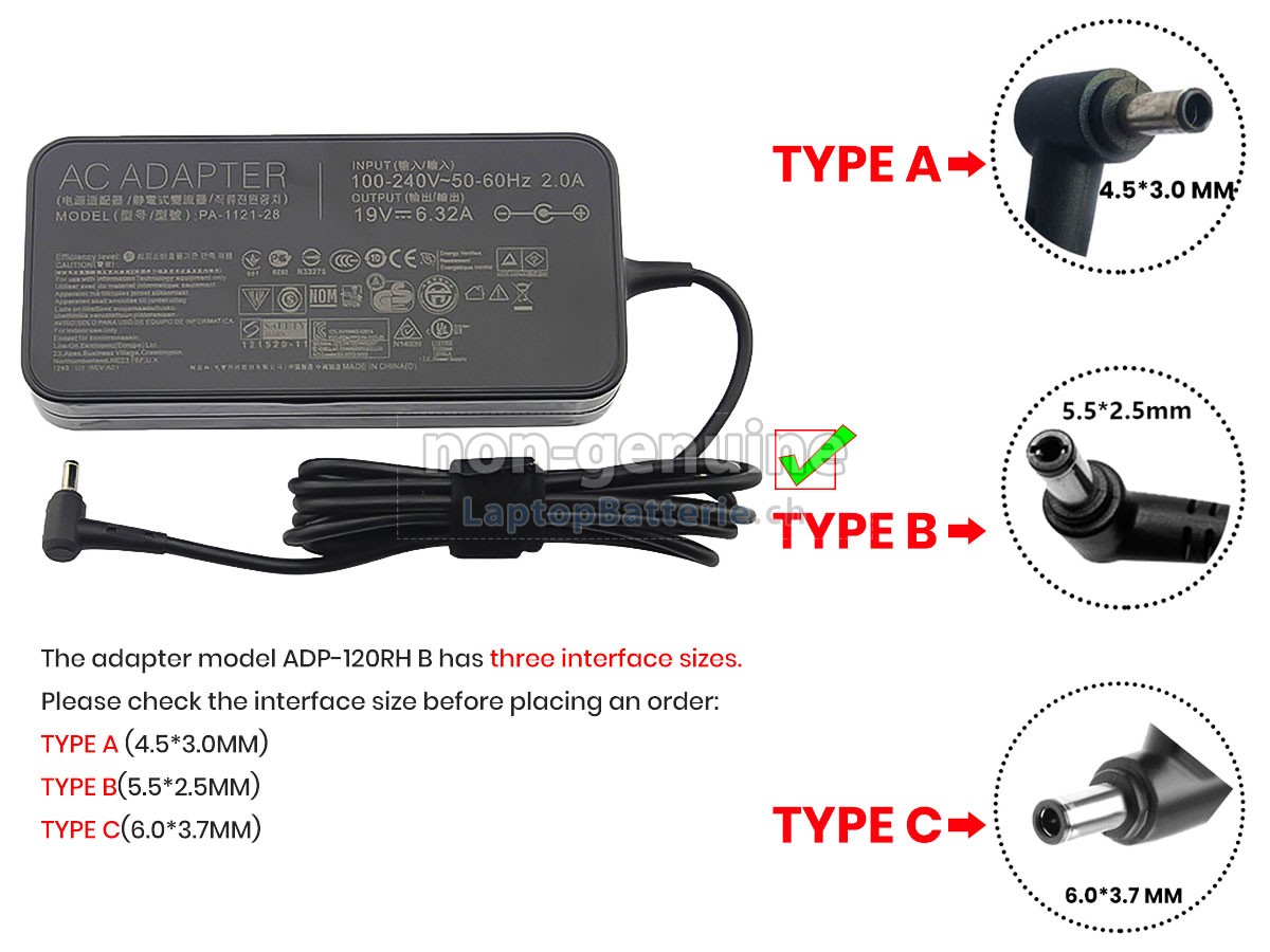 Asus ADP-120RH B Ersatzadapter