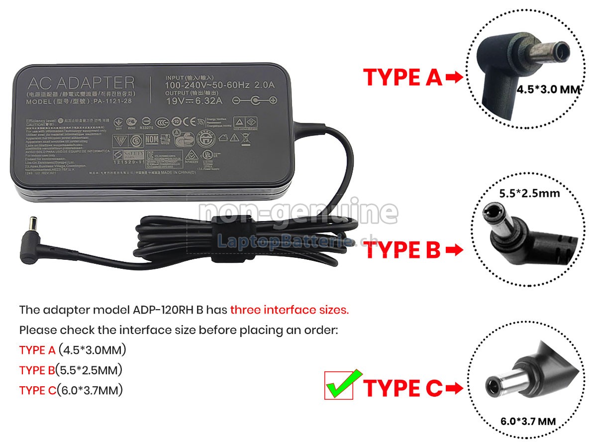 Asus ADP-120RH B Ersatzadapter