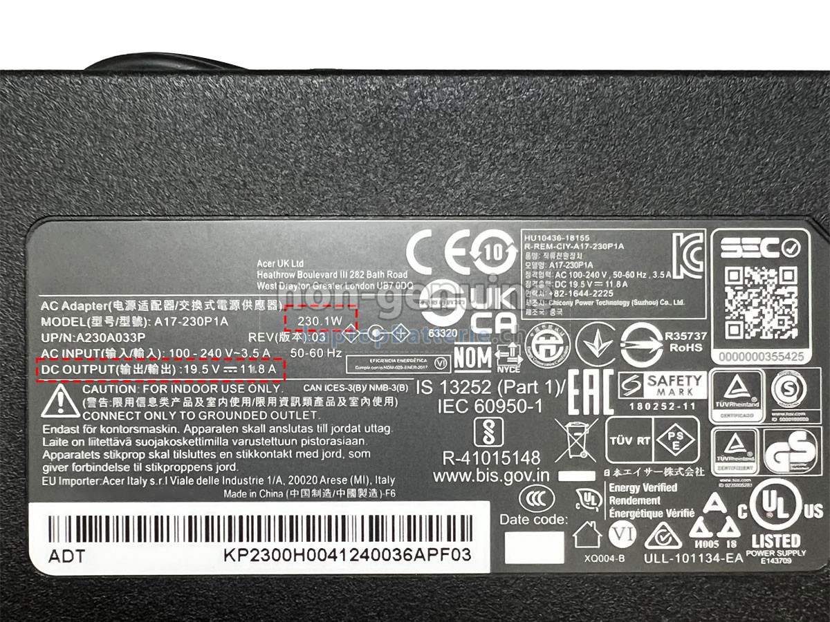 Chicony A230A033P Ersatzadapter