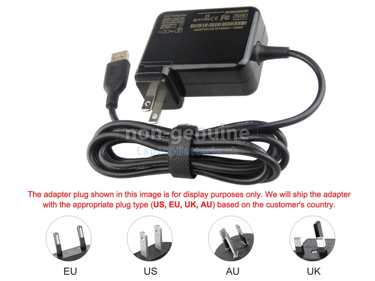 Lenovo 20V 2A 40W USB Ersatzadapter