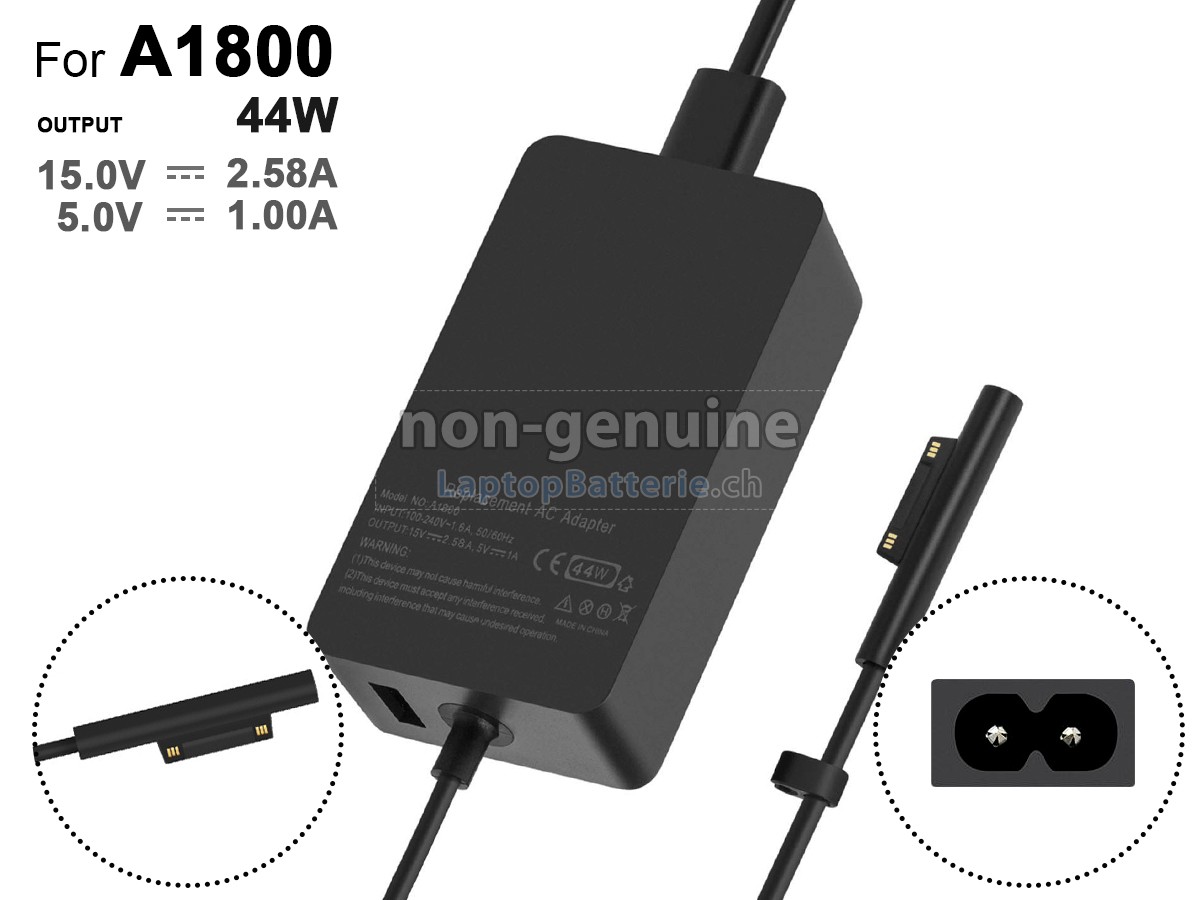 Microsoft 44W 15V 2.58A Ersatzadapter