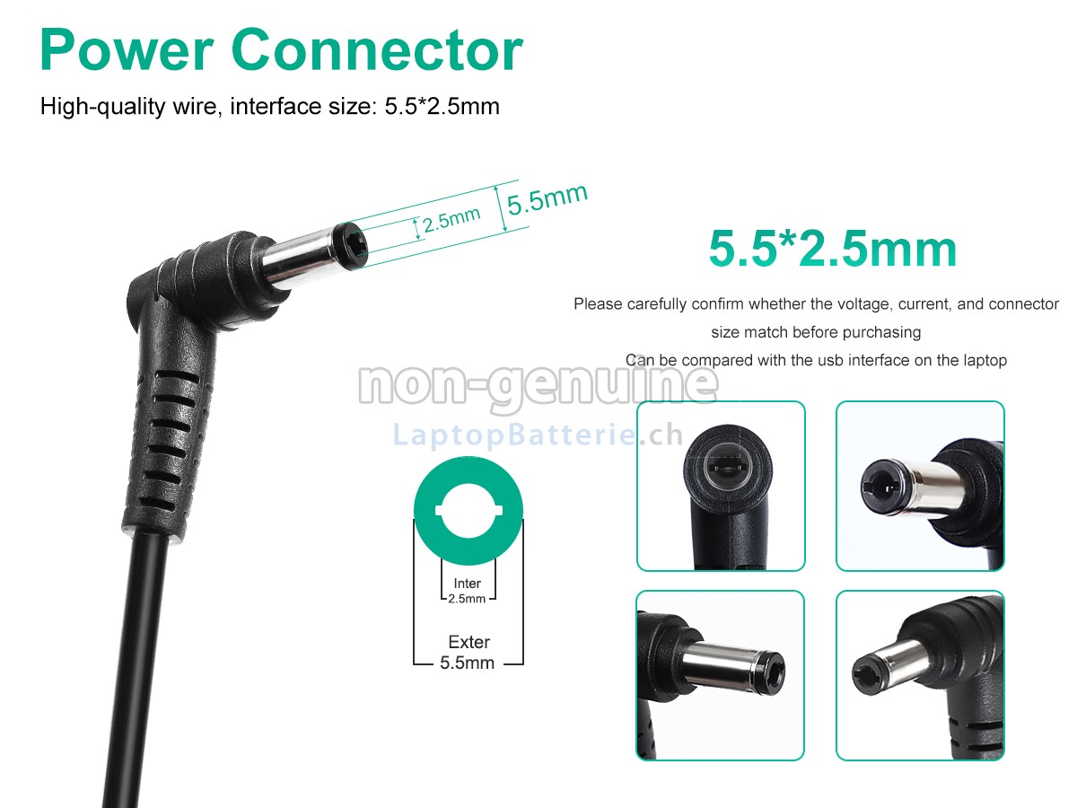 MSI GF63 GV62 GL62 GL62M GV72 GE72 GE60 GE62 Ersatzadapter