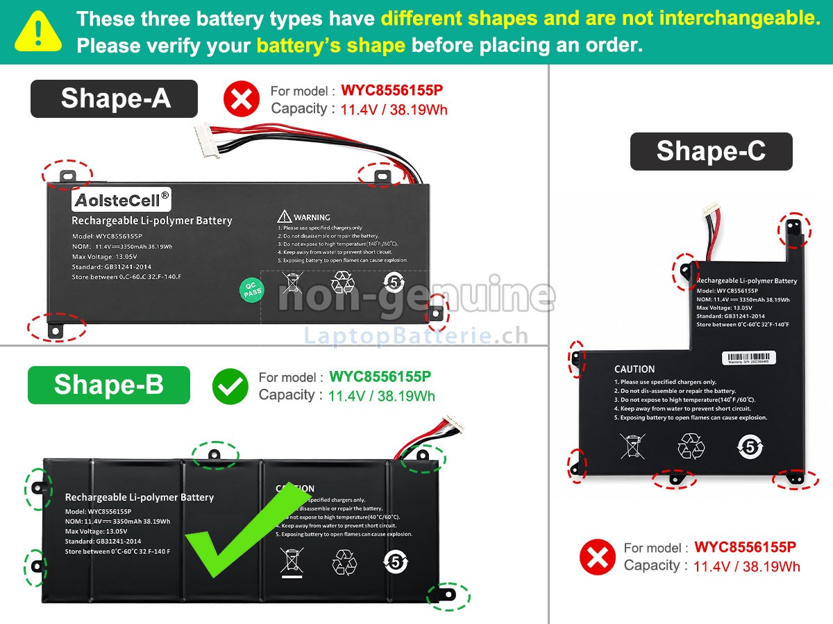 AolsteCell SMARTBOOK PRO M-SBP14I5 Ersatzbatterie