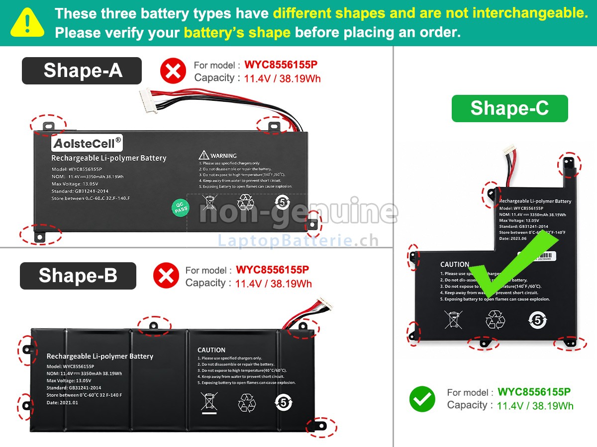 AolsteCell SMARTBOOK PRO M-SBP14I5 Ersatzbatterie