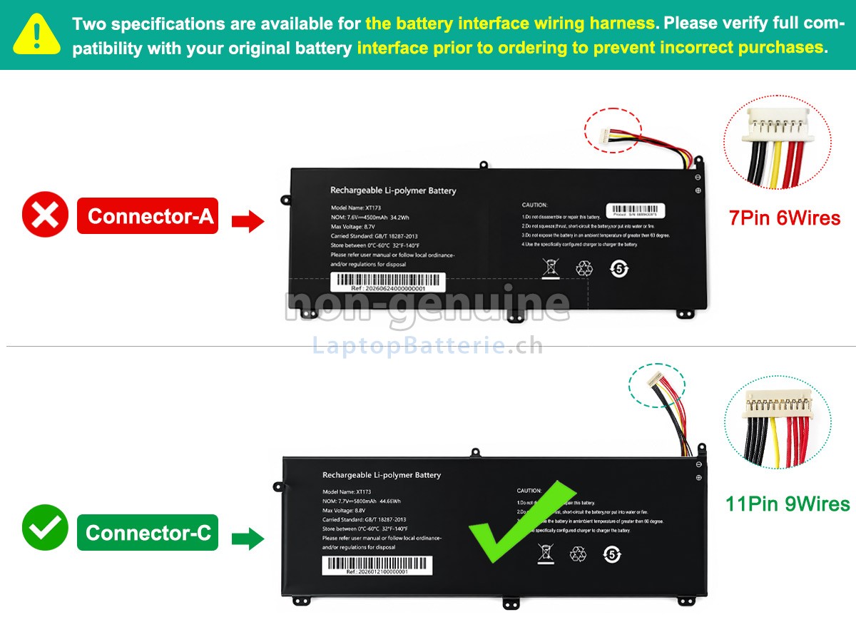 AolsteCell XT173 Ersatzbatterie