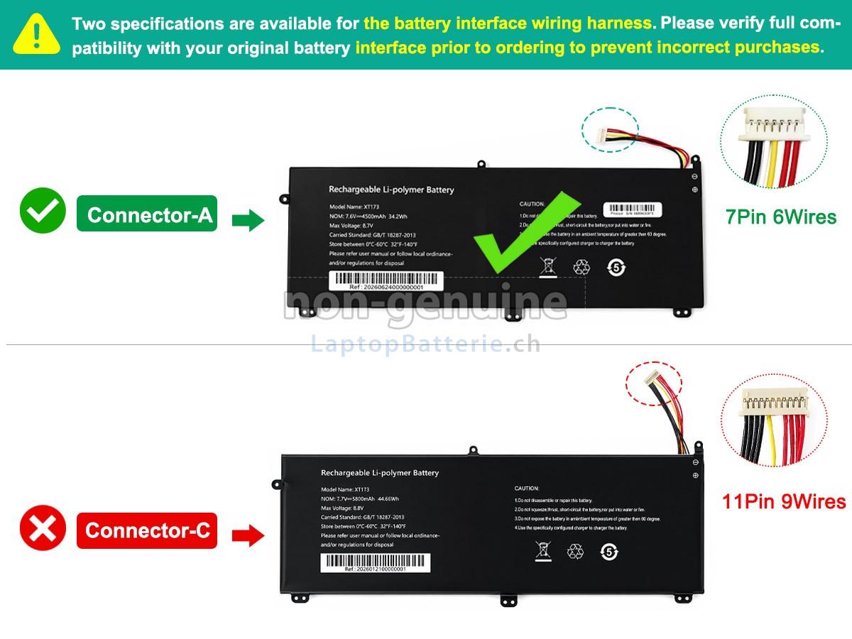 AolsteCell XT173 Ersatzbatterie