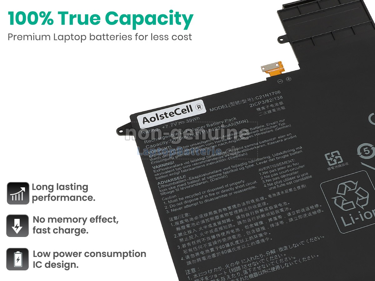 Asus C21N1706(2ICP3/82/138) Ersatzbatterie