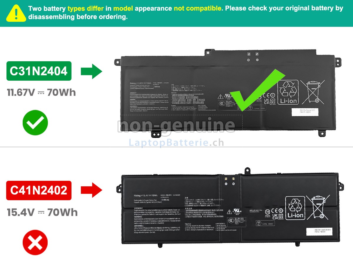 Asus VivoBook S16 S3607CA Ersatzbatterie