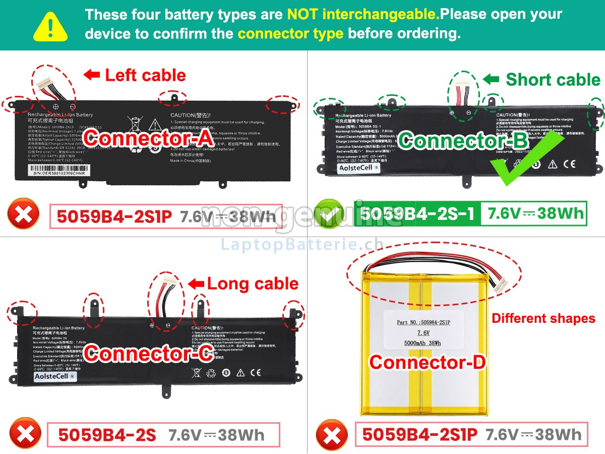 CHUWI 5059B4-2S1P Ersatzbatterie