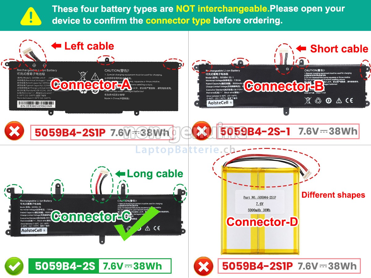 CHUWI 5059B4-2S1P Ersatzbatterie
