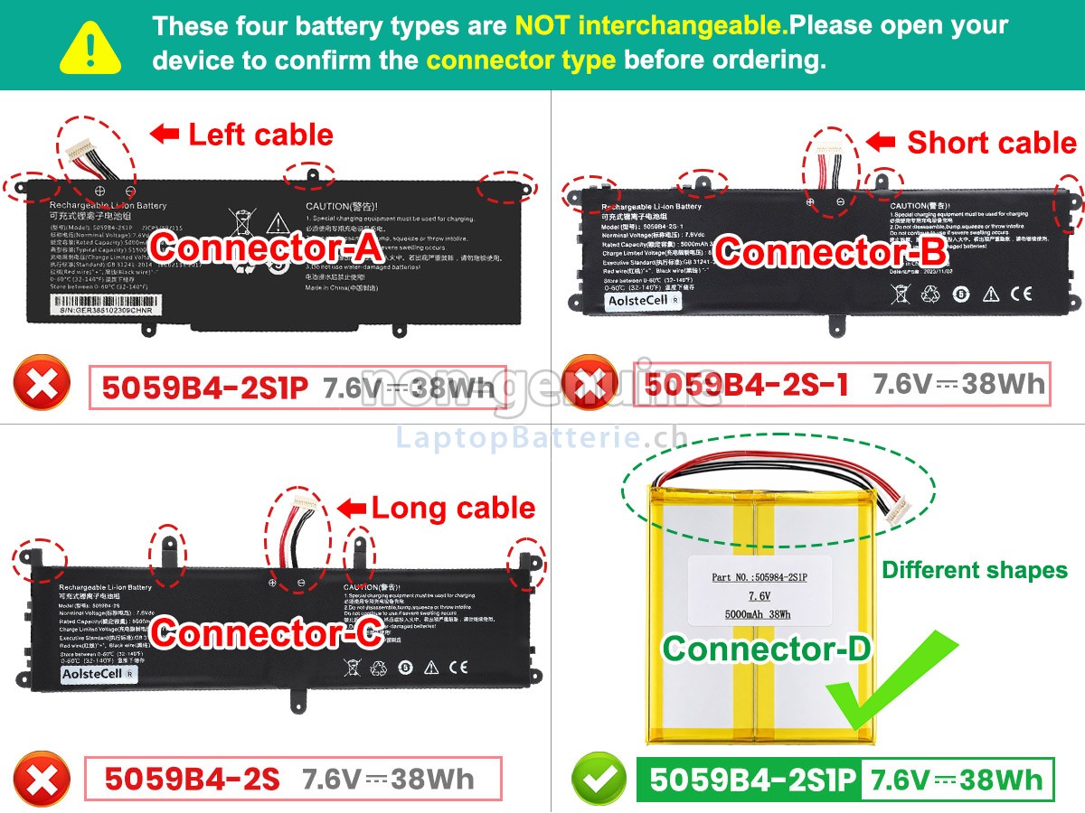 CHUWI 5059B4-2S1P Ersatzbatterie