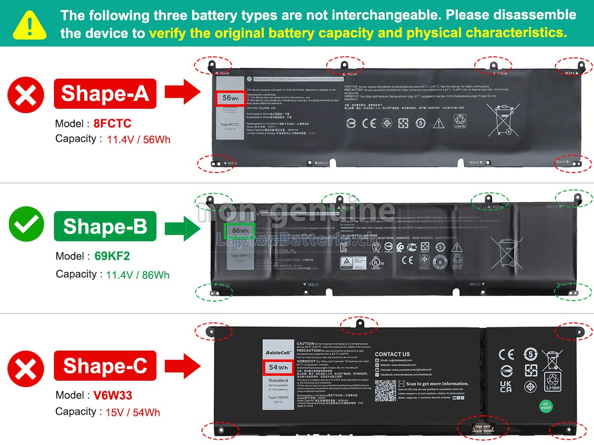 Dell P106F Ersatzbatterie