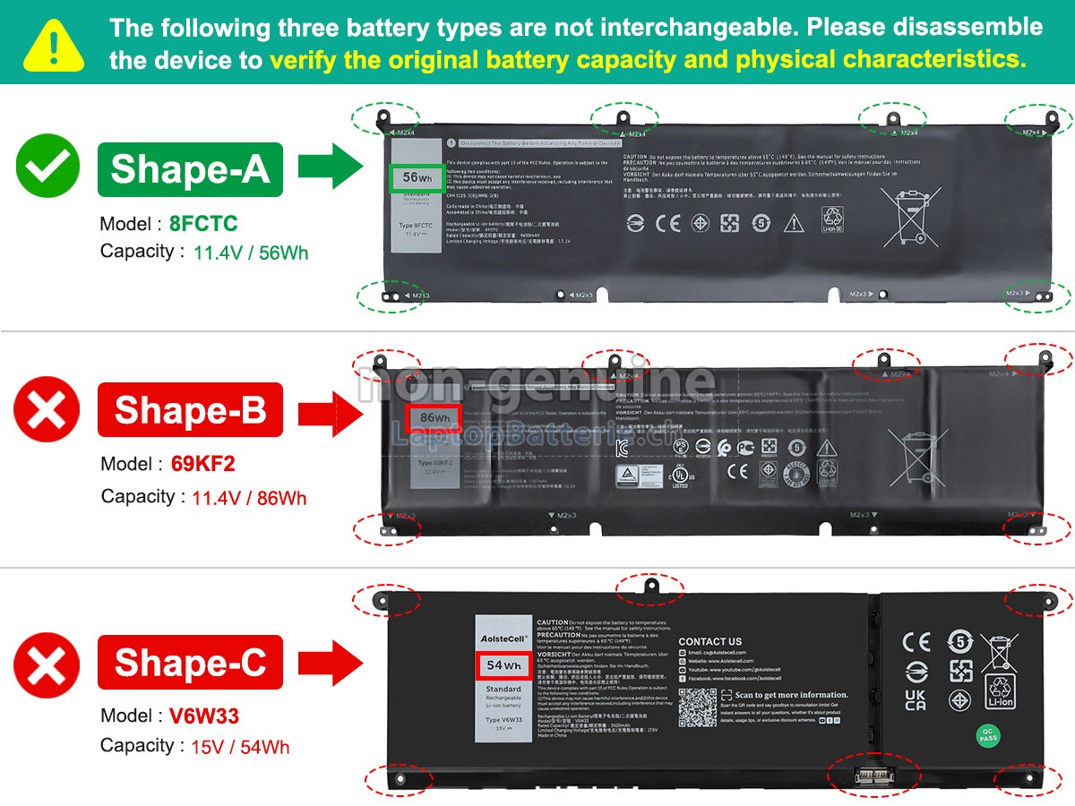 Dell P106F Ersatzbatterie