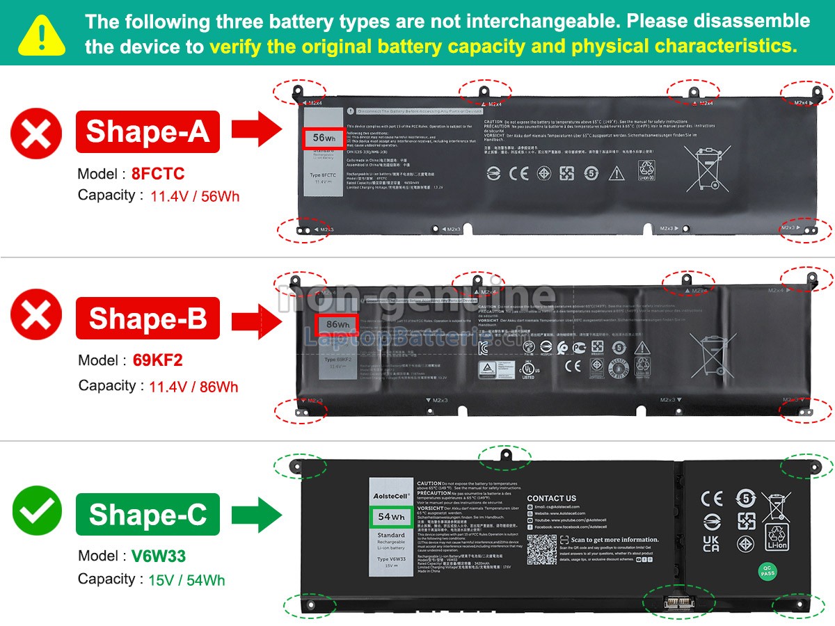 Dell P106F Ersatzbatterie