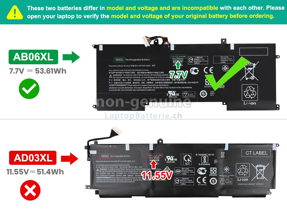 HP Envy 13-AD053TX Ersatzbatterie