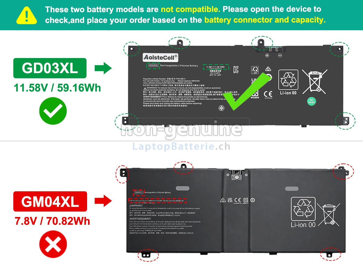 HP OmniBook X FLIP 14-KB0729NZ Ersatzbatterie