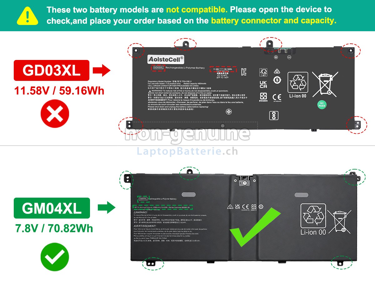HP OmniBook X FLIP 14-KB0729NZ Ersatzbatterie