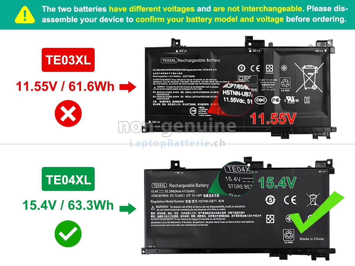 HP Omen 15-AX203NF Ersatzbatterie