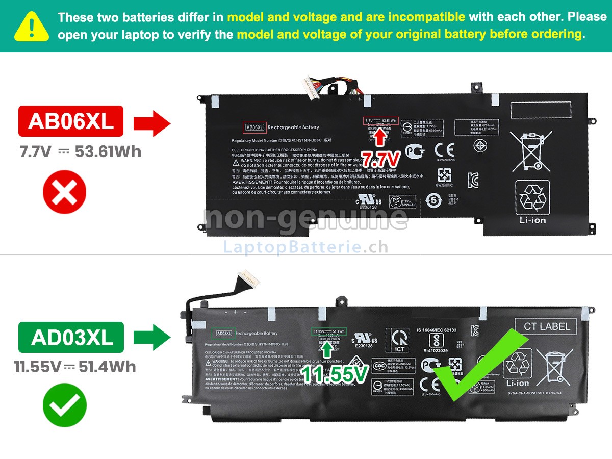 HP Envy 13-AD053TX Ersatzbatterie