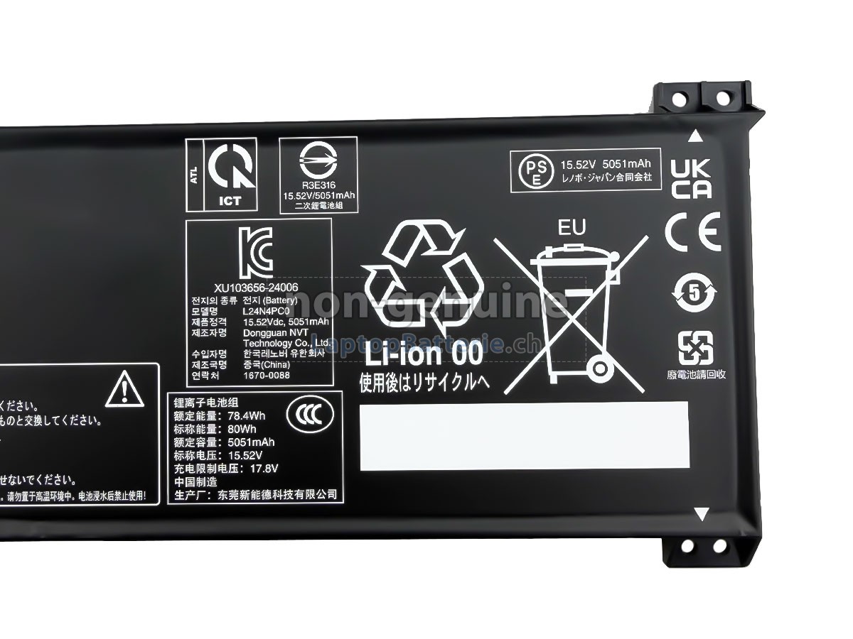 Lenovo LEGION PRO 7 16IAX10H-83F500HWKR Ersatzbatterie