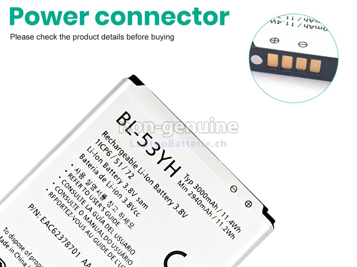 LG D855 Ersatzbatterie