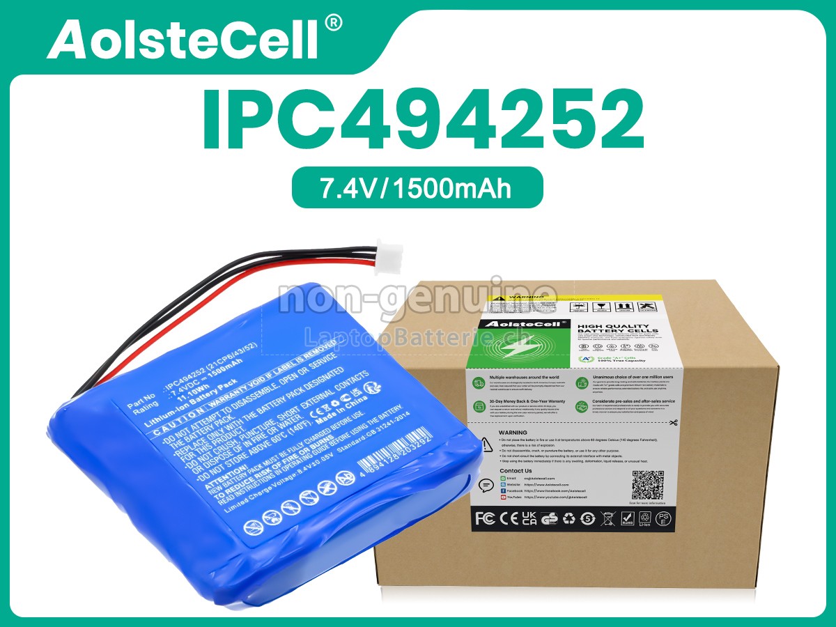 Medcaptain IPC494252 Ersatzbatterie