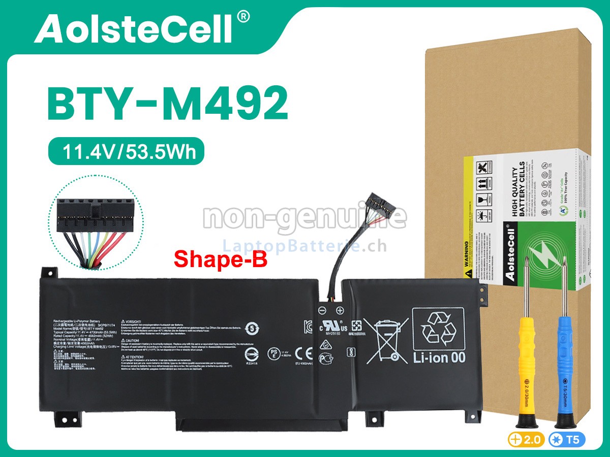 MSI PRESTIGE 14 A12UC-065XES Ersatzbatterie