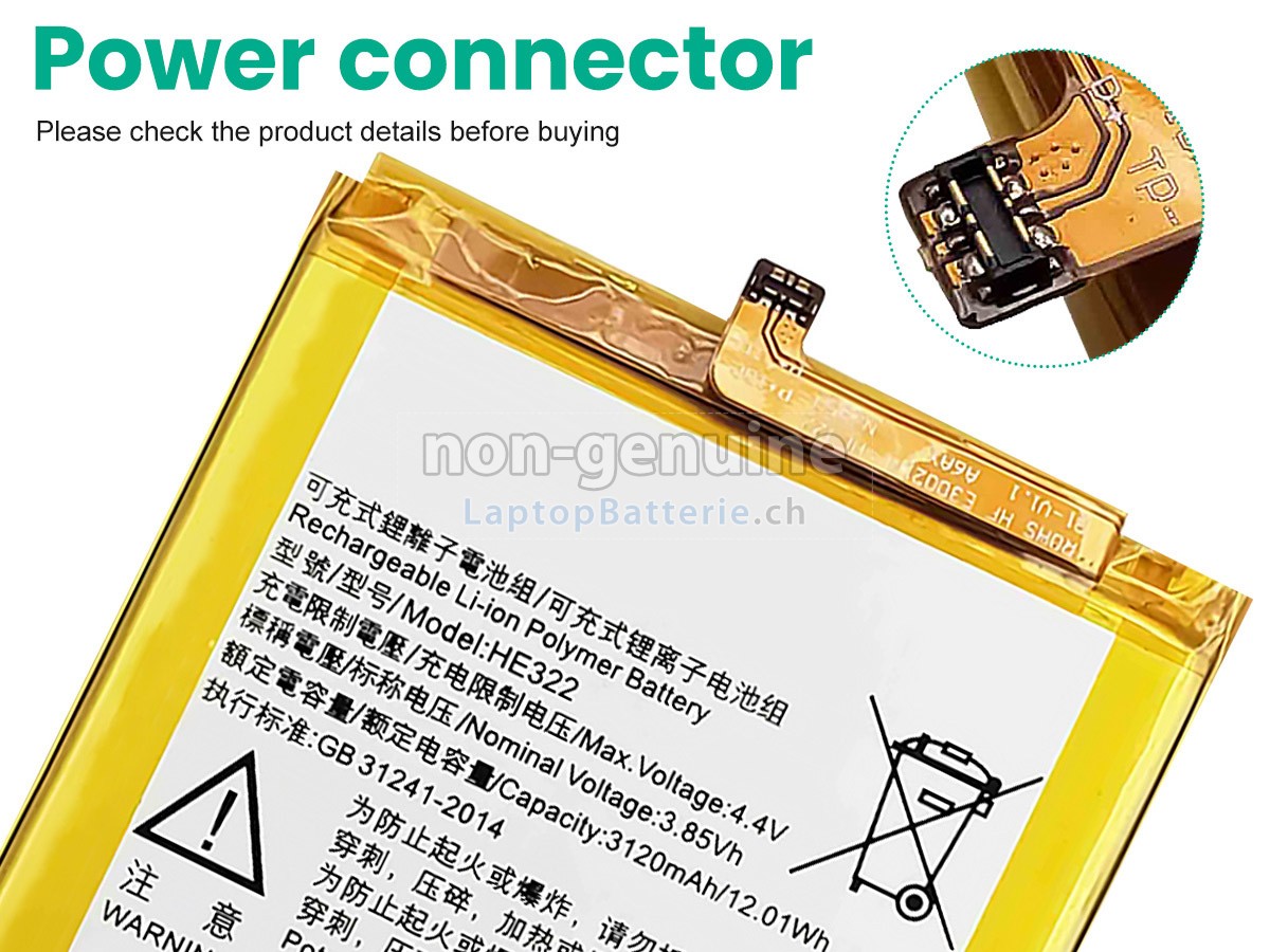 Nokia HE322 Ersatzbatterie