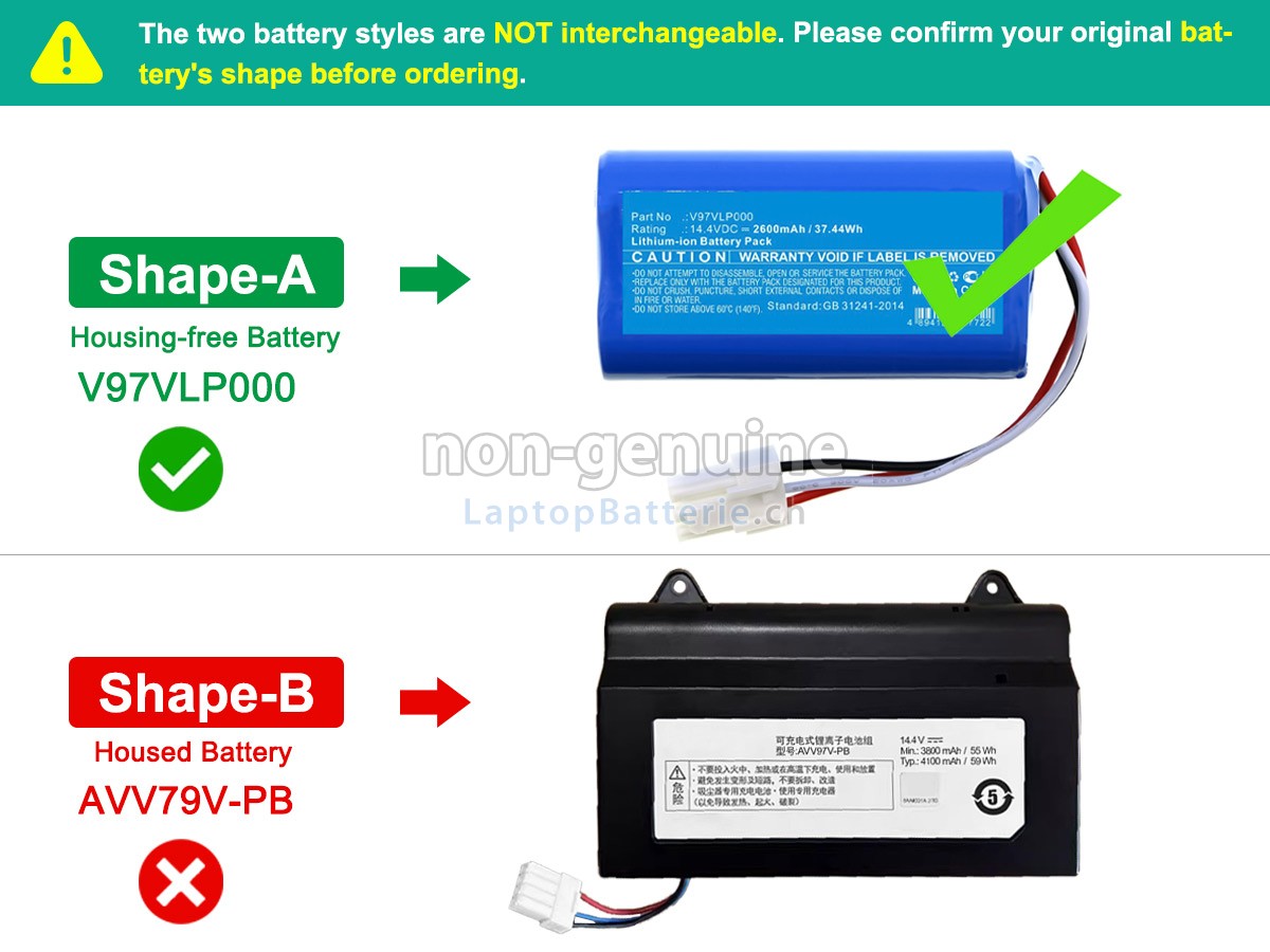 Panasonic MC-RS877 Ersatzbatterie