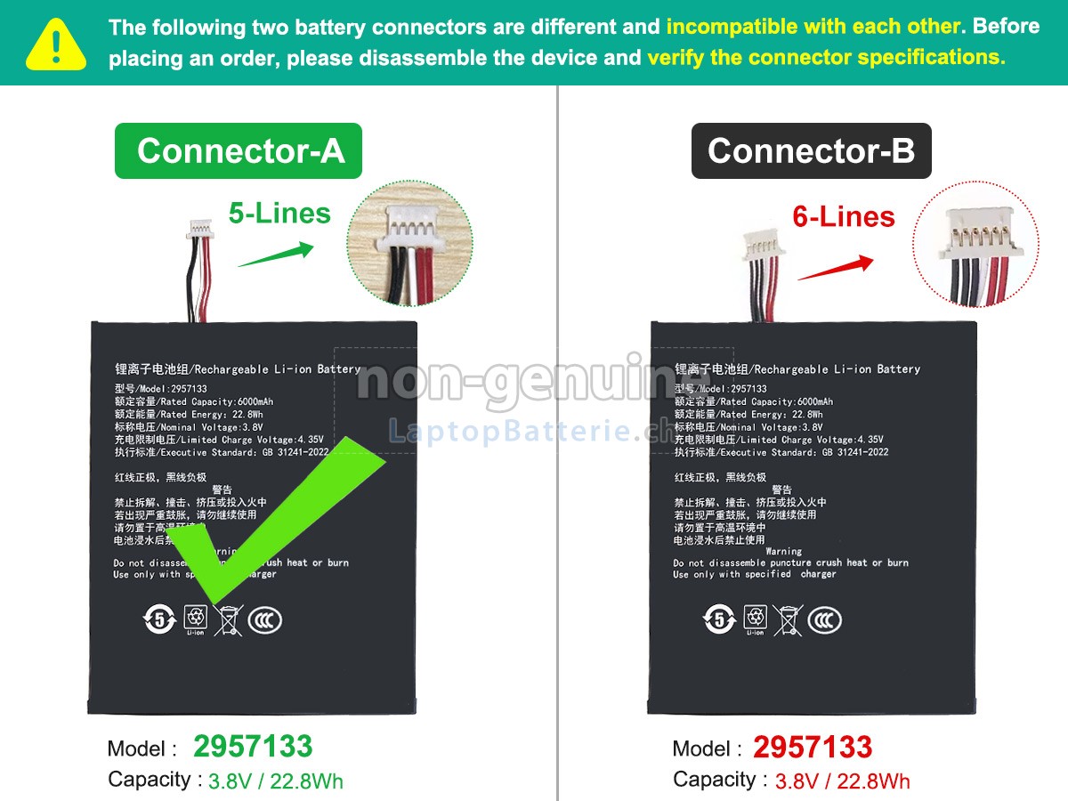 Teclast TA10 Ersatzbatterie