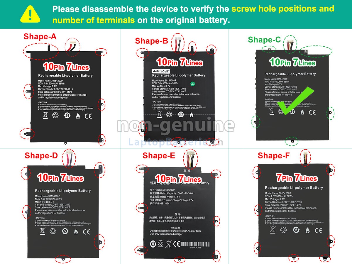 Teclast 30154200P Ersatzbatterie