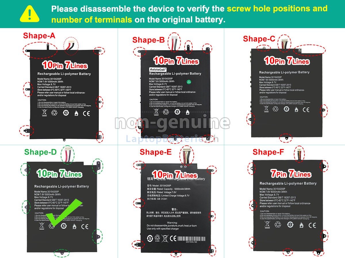 Teclast 30154200P Ersatzbatterie